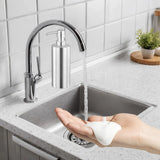 Soap Dispenser 500ml Stainless Steel Pump Silver Bathroom Liquid Container - Extra Image