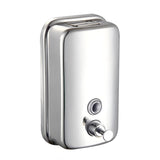 Stainless Steel Wall Mounted Soap Dispenser Hotel Bathroom Sanitizer Bottle - 800ML - Low Angle