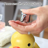 Cartoon Yellow Duck Ceramic Hand Sanitizer Lotion Bottle Press Dispenser Pump - 45-Degree Angle