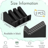 2PCS Silicone Soap Dish Holder Set Non-Slip Draining Soap Box Washable Pad Tray - White