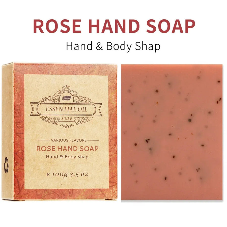 2PCS Seaweed Scrub Body Soap Bar with Granules Exfoliating Bath Cleanser Gift - Lavender-2PCS