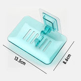 Bathroom Waterfall Tray Holder Soaps Plate Suction Case Containers Dish Storage - Black - Extra Image