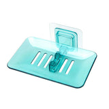 Bathroom Waterfall Tray Holder Soaps Plate Suction Case Containers Dish Storage - Black - Close-Up Angle