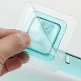 Bathroom Waterfall Tray Holder Soaps Plate Suction Case Containers Dish Storage - Green - Top-Down View