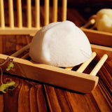 Natural Wooden Bamboo Soap Dish Tray Holder Storage Soap Rack Box - Top-Down View