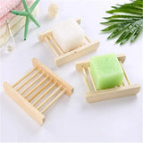 Natural Wooden Bamboo Soap Dish Tray Holder Storage Soap Rack Box - Extra Image
