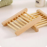 Natural Wooden Bamboo Soap Dish Tray Holder Storage Soap Rack Box - Extra Image