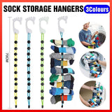 Locks Sock Tidy Clips Rope Storage Hangers Closet Organizer Laundry Helper - Blue