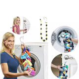 Locks Sock Tidy Clips Rope Storage Hangers Closet Organizer Laundry Helper - Yellow - 45-Degree Angle