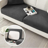 Stretch Sofa Slipcover 4 Seasons Universal Couch Protector Elastic Fabric Cover - Single-Black - Extra Image