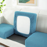 Stretch Sofa Slipcover 4 Seasons Universal Couch Protector Elastic Fabric Cover - Single-Blue
