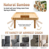 Wooden Lazy Sofa Tray Rotating With Mobile Phone Tablet Holder Plate Breakfast Snack Foldable - 45-Degree Angle