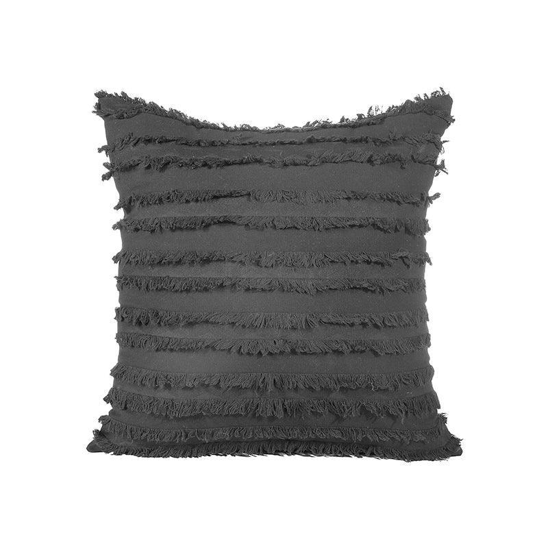 Boho Tassel Fringe Striped Cushion Cover Soft Home Decor Sofa Throw Pillow Case - Green