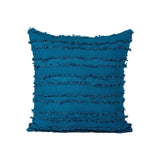 Boho Tassel Fringe Striped Cushion Cover Soft Home Decor Sofa Throw Pillow Case - Grey - Front View