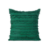 Boho Tassel Fringe Striped Cushion Cover Soft Home Decor Sofa Throw Pillow Case - Red