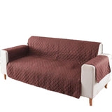 130X195cm Seater Pet Sofa Protector Cover Quilted Couch Covers Lounge Slipcover - Beige - Rear View