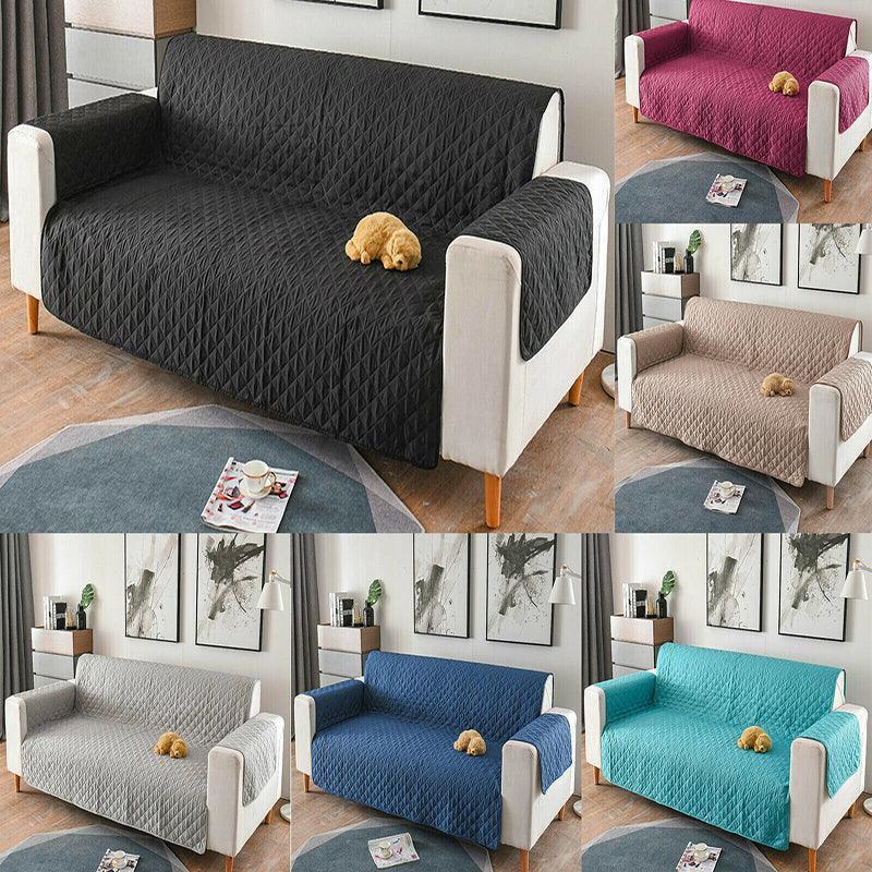 190x195cm Seater Pet Sofa Protector Cover Quilted Couch Covers Lounge Slipcover - Blue