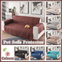 190x195cm Seater Pet Sofa Protector Cover Quilted Couch Covers Lounge Slipcover - Coffee