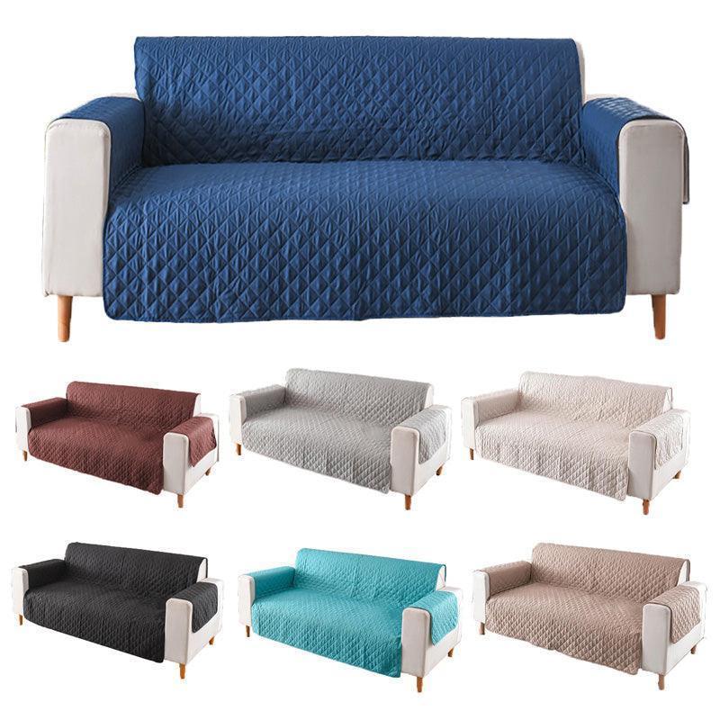 190x195cm Seater Pet Sofa Protector Cover Quilted Couch Covers Lounge Slipcover - Coffee