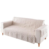 190x195cm Seater Pet Sofa Protector Cover Quilted Couch Covers Lounge Slipcover - Coffee - Low Angle