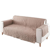 190x195cm Seater Pet Sofa Protector Cover Quilted Couch Covers Lounge Slipcover - Coffee