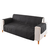 130X195cm Seater Pet Sofa Protector Cover Quilted Couch Covers Lounge Slipcover - Grey - Close-Up Angle