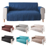 190x195cm Seater Pet Sofa Protector Cover Quilted Couch Covers Lounge Slipcover - Grey - Front View