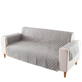 190x195cm Seater Pet Sofa Protector Cover Quilted Couch Covers Lounge Slipcover - Grey - Extra Image