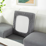 Stretch Sofa Slipcover 4 Seasons Universal Couch Protector Elastic Fabric Cover - Double-Light-Grey - Low Angle