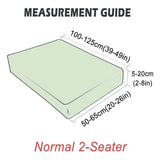 Stretch Sofa Slipcover 4 Seasons Universal Couch Protector Elastic Fabric Cover - Single-Light-Grey - Top-Down View