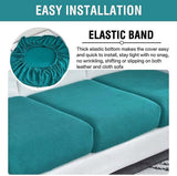 Stretch Sofa Slipcover 4 Seasons Universal Couch Protector Elastic Fabric Cover - Single-Light-Grey - 45-Degree Angle