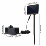 Solar Powered Water Fountain Pump Garden Pond Submersible Filter Fish Tank Kit - Low Angle