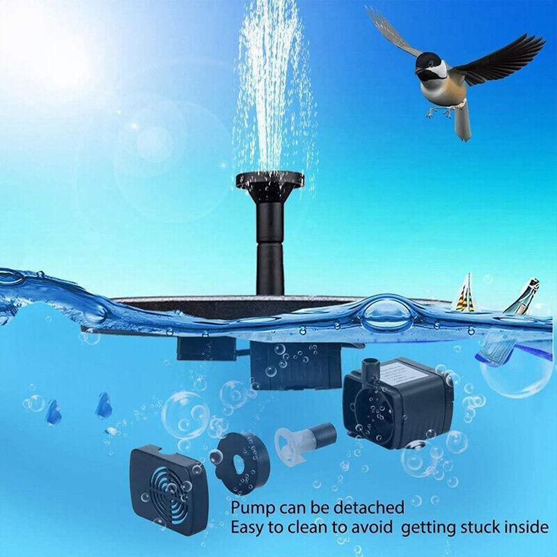 2022 Outdoor Solar Powered Floating Bird Bath Water Fountain Pump Garden Pond Au