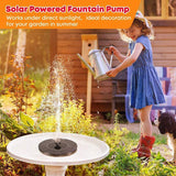 2022 Outdoor Solar Powered Floating Bird Bath Water Fountain Pump Garden Pond Au - Top-Down View