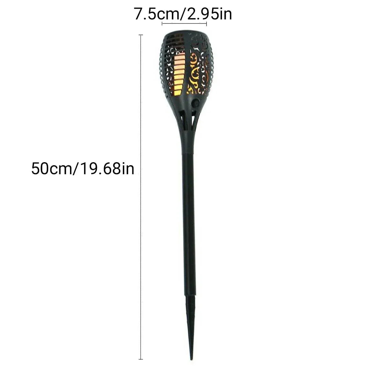 4pcs LED Solar Flickering Flame Torch Lights Outdoor Garden Path Landscape Lamps