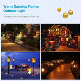 4pcs LED Solar Flickering Flame Torch Lights Outdoor Garden Path Landscape Lamps - Extra Image