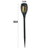 4pcs LED Solar Flickering Flame Torch Lights Outdoor Garden Path Landscape Lamps - Side View