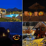 4pcs LED Solar Flickering Flame Torch Lights Outdoor Garden Path Landscape Lamps - 45-Degree Angle