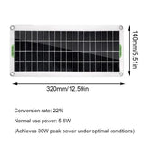 30W Usb Solar Panel Kit Battery Charger Controller Caravan Boat Outdoor Camping - Side View