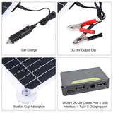 30W Usb Solar Panel Kit Battery Charger Controller Caravan Boat Outdoor Camping - Rear View