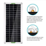 30W Usb Solar Panel Kit Battery Charger Controller Caravan Boat Outdoor Camping - Extra Image