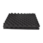 Black Egg-Crate Wall Panel Set 30 x 30 x 3 cm - 20 Pieces