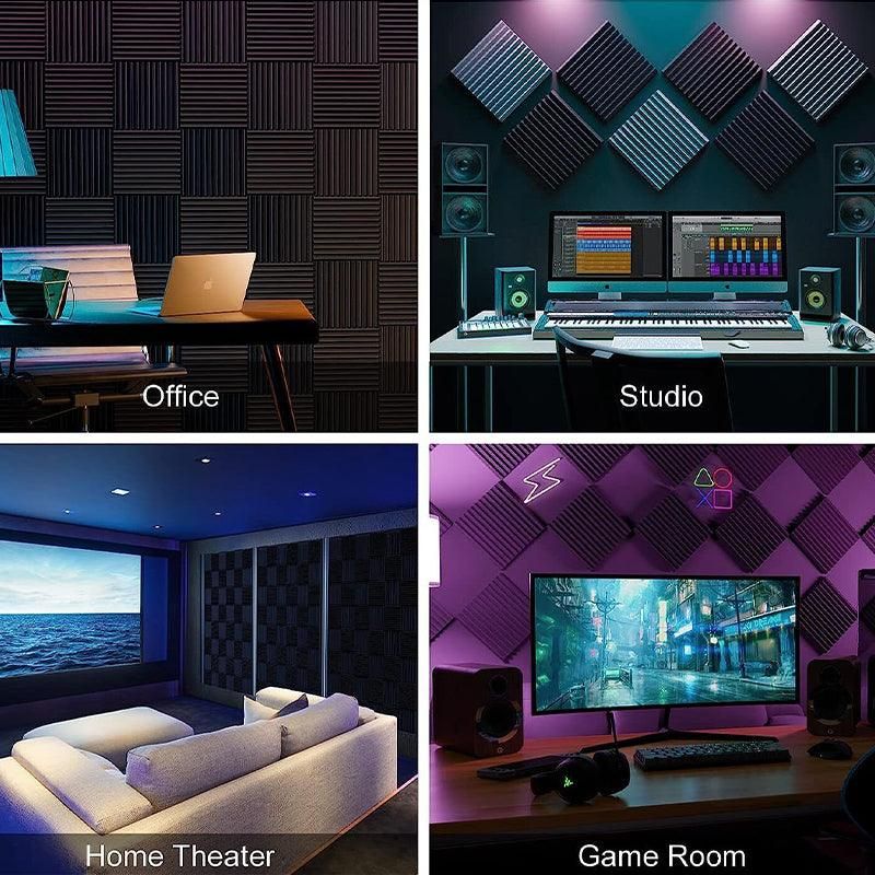 Sound Proofing Acoustic Panels Tiles Foam Studio Egg Shell Insulation Bass Traps - 12PCS