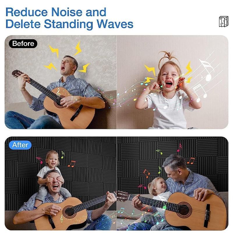 Sound Proofing Acoustic Panels Tiles Foam Studio Egg Shell Insulation Bass Traps - 12PCS