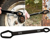 Universal Plum Screw Nuts Wrench 8-22mm Double Head Ratchet Spanner Repair Tools - Side View