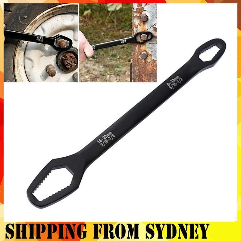 Universal Plum Screw Nuts Wrench 8-22mm Double Head Ratchet Spanner Repair Tools