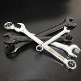 14 Piece Metric Combination Spanner Set with Roll Bag 8mm to 24mm Heavy Duty - Close-Up Angle