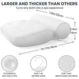 Bathtub Pillow Non-Slip for Bath Spa Shower Comfortable Water Resistant - Top-Down View