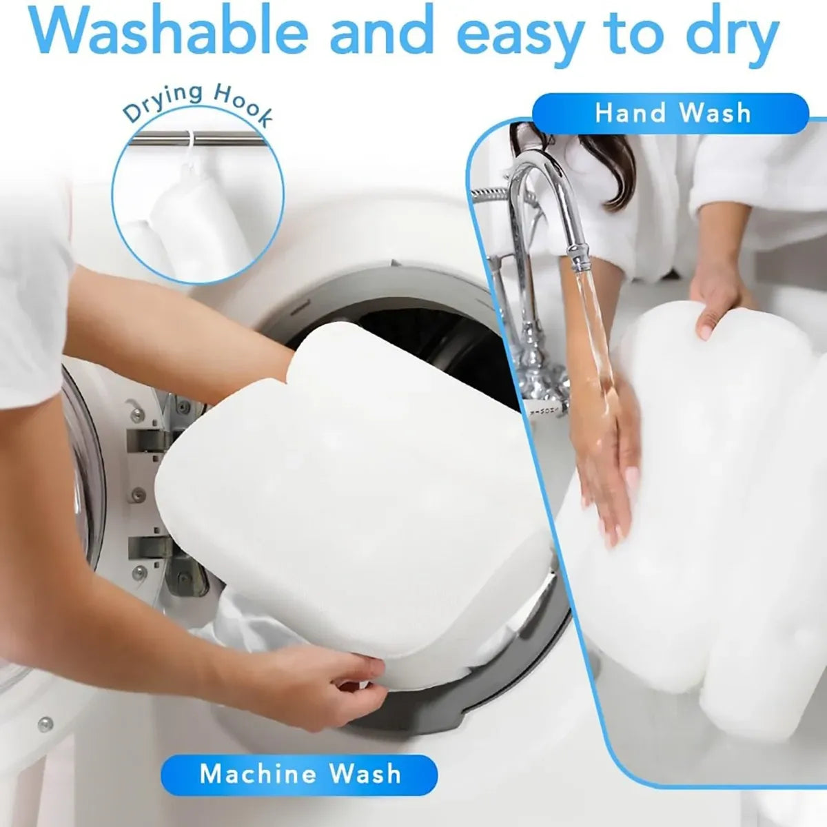 Bathtub Pillow Non-Slip for Bath Spa Shower Comfortable Water Resistant