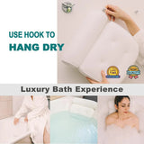 Bathtub Pillow Non-Slip for Bath Spa Shower Comfortable Water Resistant - Low Angle